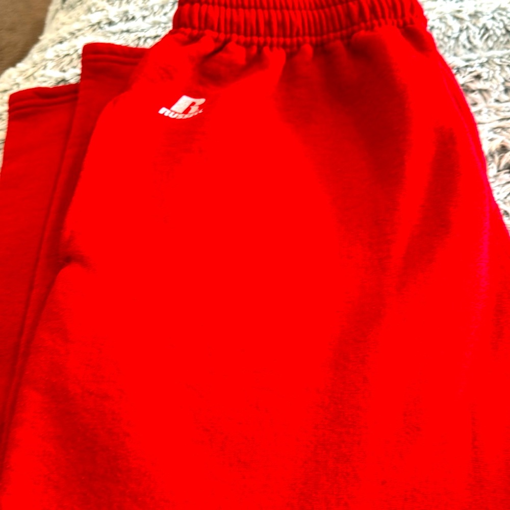 Red sweat pants
